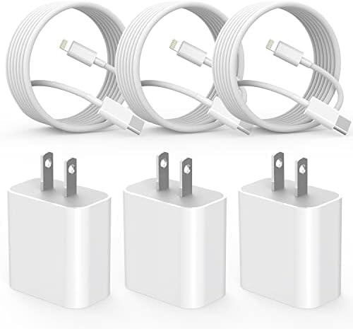 Rapid Charge Bundle: 3-Pack 6 FT USB-C to Lightning Cables for i Phone – Ultra-Fast Charging Compatibility with i Phone 14 Pro Max, 14 Plus, 13, 12 Mini, 11, 10, XS, SE – Durable & Convenient Charging Solution for Home, Office, and Travel