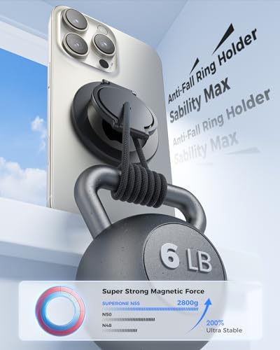 Revolutionize Your Mobile Experience with the SUPERONE Magnetic Phone Grip & Kickstand – Versatile Dual-Sided Ring Holder for i Phone 12-16 Series and Compatible Devices, Secure Attachment, Effortless Hands-Free Viewing, Perfect for Navigation and Daily Use