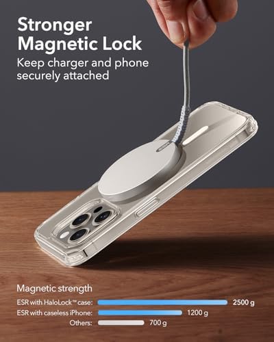 ESR Mag Safe 15 W Wireless Charger – Dual USB-C Charging Pad for i Phone 16 Pro Max, 16 Pro, 16, 16 Plus, 15, 14, 13, 12, and Galaxy S25 – Sleek Desert Titanium Finish – Effortless Magnetic Alignment for Air Pods Pro/3/4 – High-Speed Charging & Enhanced Device Compatibility