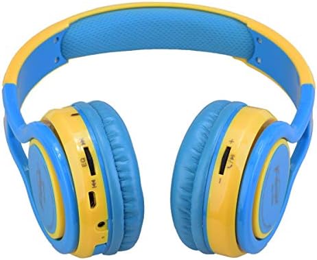 Vibrant Contixo KB-2600 Kids Bluetooth Headphones – Safe 85 d B Volume Limiting Over-Ear Design with Built-in Mic, FM Radio & Micro SD Slot – Portable Foldable Fun in Eye-Catching Green & Orange for Ultimate Audio Adventure