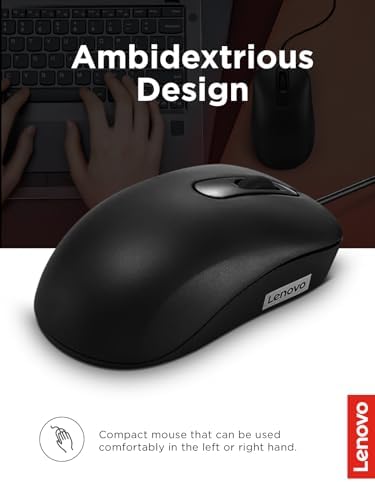 Lenovo M210 RGB Wired Gaming Mouse – High-Performance 8000 DPI Adjustable Sensor, 3 RGB Lighting Zones, and 7 Customizable Buttons for Ultimate Gaming Precision – Ergonomic Palm Grip Design for PC, Laptop, and Chrome OS Users – Unleash Your Game with Enhanced Compatibility and Style