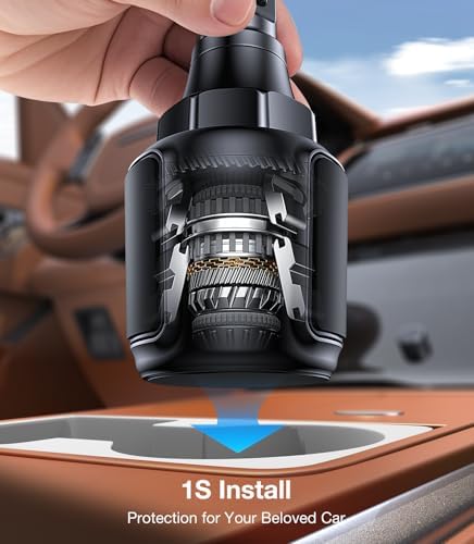 Cup Holder Cell Phone Holder for Car Mount, Car Cup Phone Holders for Your Car Phone Holder, Trucks, SUVs, Compatible with iPhone 16 15 14 13 Plus Pro Max Galaxy S24 All 4-7” Phone – Enhanced Compatibility and Speed