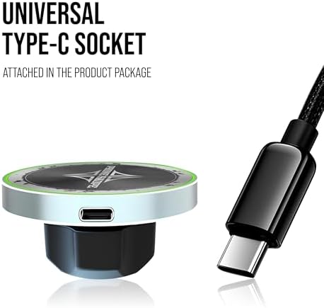 Universal Magnetic Car Vent Phone Holder by Phone Skope – 15 W Qi Fast Wireless Charging, 360° Adjustable Viewing Angle, Robust Magnetic Grip, Case-Compatible Design for Effortless Safe Driving and Hands-Free Navigation