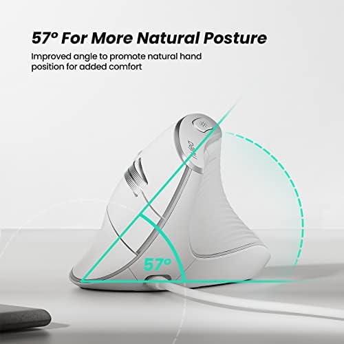Nulea M504 Ergonomic Wired Vertical Mouse with 4 Adjustable DPI Settings and 11 RGB Lighting Modes – Ultimate Comfort and Precision for Laptop, PC, Desktop, and Mac Users