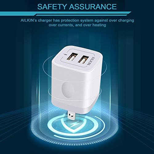 Ultimate AILKIN USB Multi-Port Charging Block – Rapid Charge Station for Home & Travel, Compact Wall Charger Cube with 4 USB Ports, Universal Compatibility for i Pad, i Phone, i Pod, Samsung, and More – Safe, Efficient Power Solution for Multiple Devices