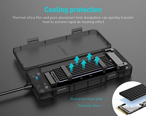 Upgrade Your Data Management with ineo Tool-Free M.2 NVMe SSD Enclosure – USB 3.2 Gen 2 Type C for High-Speed Transfers, Enhanced Compatibility, and Effortless Portability – Ideal for Data Backup & File Transfers