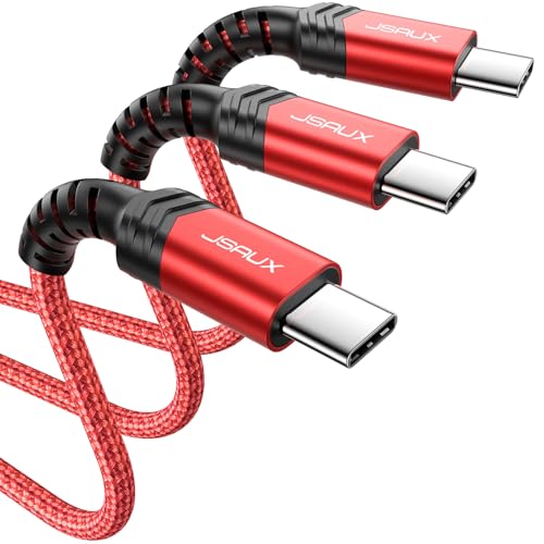 JSAUX Versatile 3-Pack USB C to USB C Cable Set – 100 W Fast Charging (10 ft, 6.6 ft, 3.3 ft) for Nintendo Switch, i Phone 16/15 Pro Max, Samsung Galaxy S25/S24, i Pad Pro – Durable, High-Speed Type C Charger Cables in Sleek Black Design for Ultimate Compatibility and Convenience