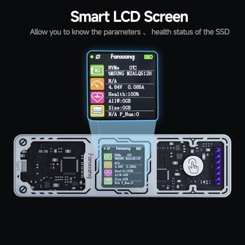 High-Speed M.2 NVME/SATA SSD Enclosure – USB 3.2 Gen 2 Adapter for 2230/2242/2260/2280 Drives, Maximize Data Transfer Performance with 10 Gbps Speeds, Durable Aluminum Design for Optimal Cooling and Portability, Perfect for Professionals and Gamers Seeking Quick Access to Large Files