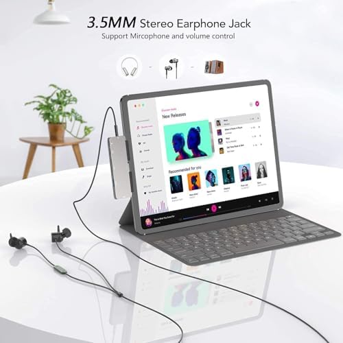 Ultimate 7-in-1 i Pad Pro & Air Adapter – Unleash 4 K HDMI, USB 3.0, and 3.5 mm Audio Jack for Seamless Connectivity – Power Up with USB-C PD Charging and Effortless SD/Micro SD Access – Transform Your i Pad Experience with Enhanced Functionality and Speed
