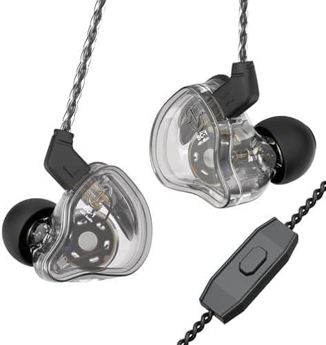Transform Your Soundscape with CCZ Melody Hybrid Driver Wired Earbuds – Premium In-Ear Monitors Featuring High-Definition Microphone for Unmatched Call Clarity, Ergonomic Fit for Extended Comfort, and Versatile Device Compatibility – Ideal for Active Lifestyles and Conference Calls
