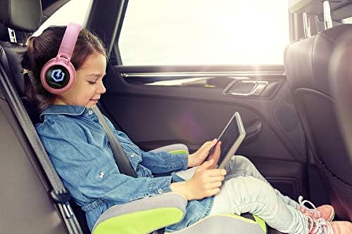 Kid-Friendly Bluetooth Headphones with LED Lights – Safe 85 d B Volume Limit for Young Ears, Foldable Design for Travel Ease, Micro SD Card Playback, Integrated Mic for Calls – Perfect Wireless Audio for Kids’ Adventures and Learning