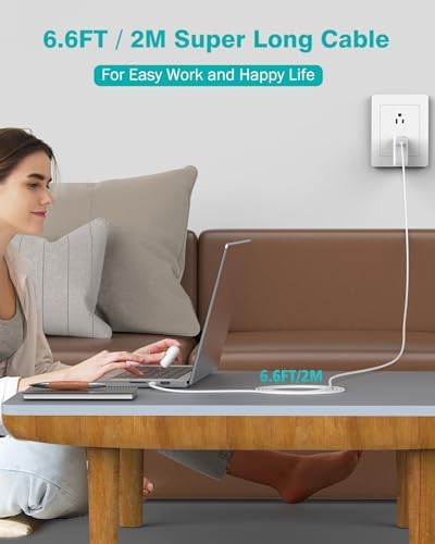Ultimate 70 W USB-C Charger for Mac Book Air & Pro – Fast Charge M1, M2, M3, M4 Laptops in 30 Minutes, Enhanced Battery Care, Universal Compatibility with i Pad & More, 6.6 FT Durable Cable, LED Indicator, Foldable Plug, Perfect Travel Companion – Worry-Free Warranty Included