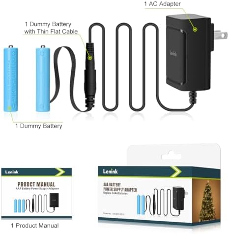 Lenink Advanced AC Power Supply Adapter for AAA Battery Substitution – Reliable, Eco-Friendly Power Solution with Safety Features and Broad Device Compatibility for Enhanced User Experience