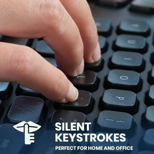 Revolutionize Your Typing with the Perixx PERIBOARD-636 B US Wireless Ergonomic Compact USB Keyboard – Silent Typing, Detachable Wrist Rest & Built-In Number Pad for Ultimate Comfort and Efficiency – Perfect for Home and Office Use