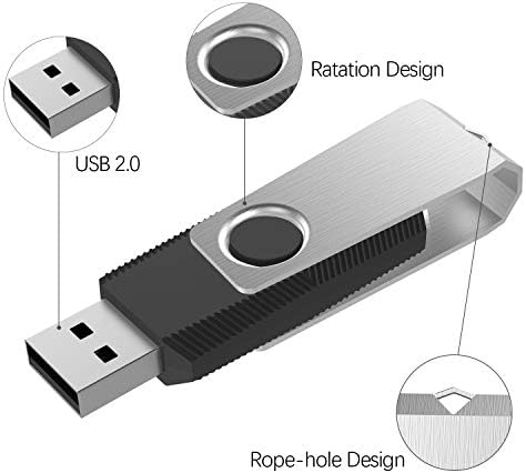 KEXIN 10 Pack 8 GB Swivel USB Flash Drives – Versatile Portable Storage with LED Indicator for Effortless Data Transfer and Enhanced Device Compatibility