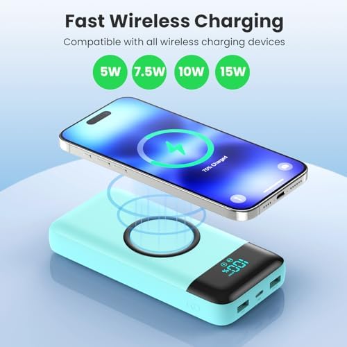 Ultimate 40800 m Ah Multi-Device Wireless Power Bank with Integrated Cables – 15 W Fast Charging Hub for i Phone 16/15/14/13/12 and Samsung Galaxy Series – Exceptional Portability, PD QC 4.0 Technology, LCD Indicator, Lightweight Design for Effortless On-the-Go Power Solutions – Unrivaled Compatibility and Safety Assurance