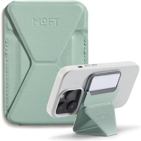 MOFT MagSafe Wallet for iPhone 15/14/13/12 Series, Strong Magnetic Phone Card Holder Fit 2 Cards & 3 Viewing Angles & Stain-Resistant Vegan Leather Phone Stand, Night Black – Enhanced Compatibility and Speed