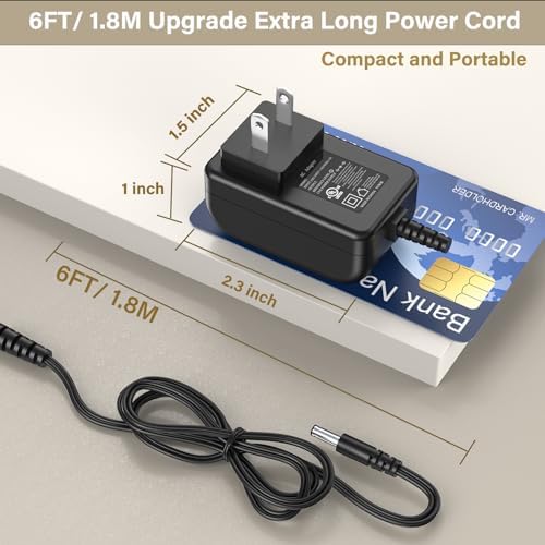 Premium 12 V Power Adapter for Audio-Technica Turntables – Essential Charger for Flawless Playback of AT-LP60, AT-LP120 XUSB, and More – Unmatched Reliability for Audiophiles Seeking Superior Sound Performance and Durability