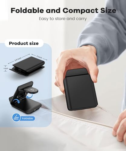 Ultimate Fast Wireless Charging Station for Samsung Galaxy Z Flip Series & Motorola Razr+ – 2-in-1 Foldable Travel Charger with PD 20 W Adapter, Sleek White Design for On-the-Go Convenience – Enhanced Speed & Compatibility for Modern Lifestyles