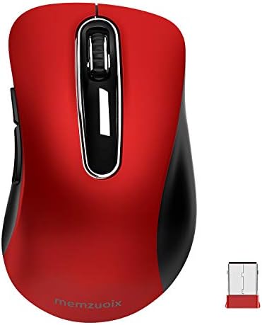 Upgrade Your Workflow with the Memzuoix 2.4 G Wireless Mouse – Ergonomic and Portable 1400 DPI USB Mouse for Laptop, PC & Desktop | 5 Customizable Buttons for Ultimate Control | Ideal for Professionals and Casual Users Alike