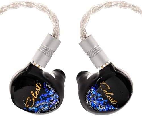 QOA Kinera Celest Premium Hi-Fi In-Ear Monitors – Superior SPD2.0 BA Driver Wired Earphones for Musicians, DJs & Sound Engineers, Durable Resin Construction with Customizable 2-Pin Detachable Cable in Striking Blue for Unmatched Comfort and Acoustic Precision