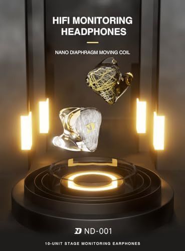 Premium CCA ND 001 4 BA+1 DD In-Ear Monitors: Hi-Fi Audiophile Earphones with Deep Bass, Tangle-Free Detachable Cable & Microphone for Enhanced Compatibility and Comfort – Perfect for Music Lovers and Professionals