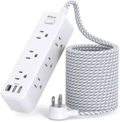 10 ft Power Strip with Surge Protection – 9 Outlets and 3 USB Ports for Fast Charging – Versatile Extension Cord for Home, Office, and Dorm Room – Safe and Efficient Multi-Device Management – Durable and Compact Design for Everyday Use