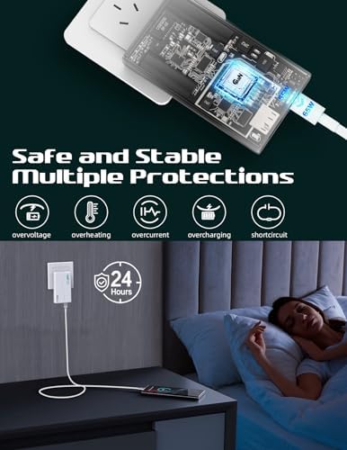 Revolutionary 65 W Ga N PD USB-C Folding Charger Adapter – Dual Ports for Lightning-Fast Charging of i Phone 15/16 Pro Max, Galaxy S24/Z Fold, i Pad Air/Pro, and Mac Book – Ultra-Slim Design for Ultimate Portability and Enhanced Device Compatibility
