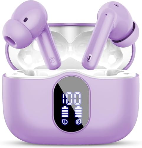 Elevate Your Audio Experience with Rose Gold Wireless Earbuds – Bluetooth 5.4 Connectivity, IP7 Waterproof Protection, and 36-Hour Playtime – Perfect for Active Lifestyles, Sports, and Seamless Communication – Stylish Comfort and Superior Noise-Cancellation for Uninterrupted Listening
