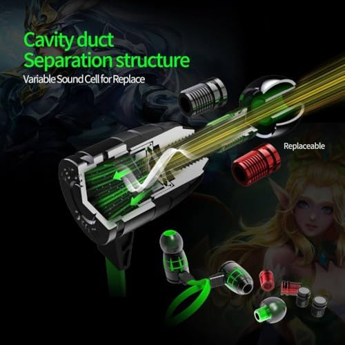 G25 Gaming Earphones: High-Fidelity Noise-Isolating In-Ear Headsets with Premium Microphone – Ultimate Audio Solution for Gamers & Music Enthusiasts – Ergonomic Comfort, Tailored Sound Customization, and Universal Compatibility for PCs, Consoles & Mobile Devices