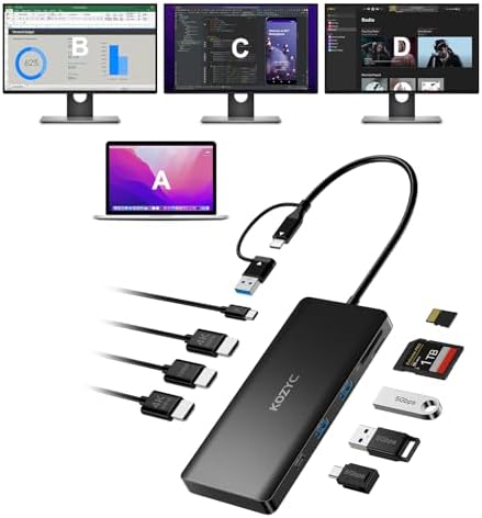 Transform Your Workspace with the USB C to Dual HDMI Adapter – 4 K 60 Hz Display Extender for Mac Book, Dell XPS & Samsung Galaxy S9 – Ultimate Solution for Multitasking Professionals & Gamers – MST Mode Ready for Seamless Windows Integration – Chic Green Design for Modern Aesthetics – Elevate Streaming, Presentations & Gaming with Stunning Visual Clarity – Compact & Durable for On-the-Go Connectivity