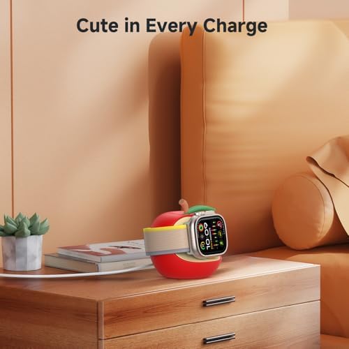 Sleek Magnetic Charging Dock for Apple Watch – Ultra-Fast Portable Charger Stand Compatible with All Models – Stylish Nightstand Display Enhances Your Smartwatch Experience for Home and Travel Use