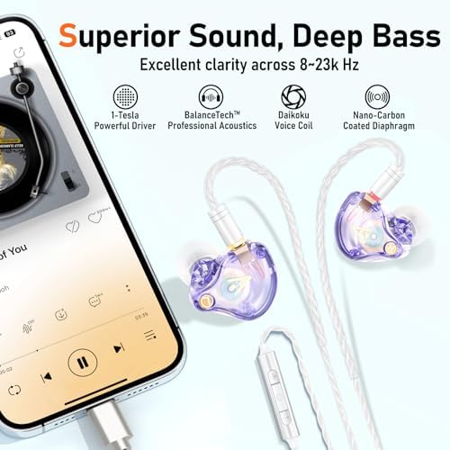 Unleash Exceptional Sound Quality with Vibes 202 MC USB-C Wired Earbuds: Premium Hi-Fi Audio, Advanced Noise Isolation, Ergonomic Comfort for i Phone 15/16 – Built-In Microphone for Effortless Communication & Durable Silver-Plated Cable – Includes Portable Case for On-the-Go Convenience