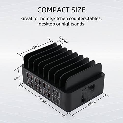 High-Power 16-Port USB Charging Hub – 200 W Multi-Device Station with 12 USB & 4 USB-C Ports for i Phone 15/14/13/12, Samsung, LG, and Sony – Rapid, Safe Charging for Home & Office – Sleek, Space-Saving Design for Optimal Device Management and Productivity Enhancement