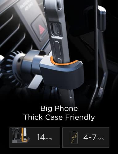 AINOPE 2024 Gravity Car Phone Holder Mount – Secure & Stylish Air Vent Accessory for i Phone 16 Pro Max, 15, 14, 13 – Effortless One-Handed Operation with Adjustable Clips – Enhanced Safety & Compatibility for Modern Drivers