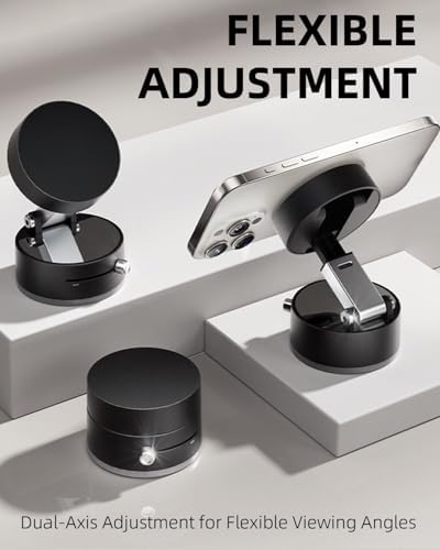 Mag Safe Suction Cup Phone Mount – Ultimate Shower & Travel Holder for Seamless Content Creation – 360° Rotation & Strong Grip – Essential Accessory for Tik Tok Creators, Men, and Women – Enhance Your Mobile Experience & Stay Connected Effortlessly