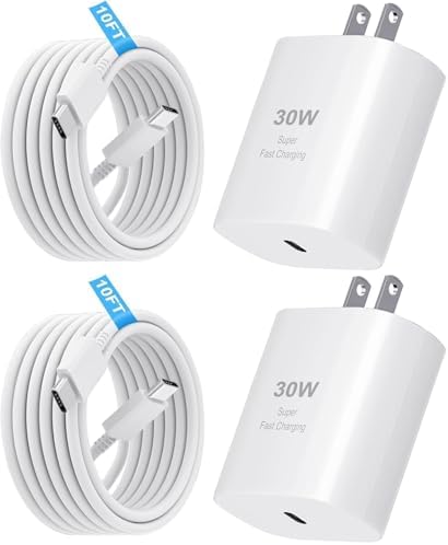 Power Up with the 30 W USB-C Fast Charger for i Phone 16 & 15 Series | 10 FT Type-C Cable for Unmatched Convenience | Compatible with i Phone 15 Pro Max, i Pad Pro & Samsung Galaxy S24 Ultra Plus | Rapid Charging with Advanced Safety Features for Ultimate Device Reliability