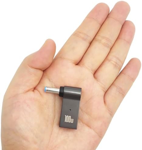 High-Performance Type-C to DC 4.5 x 3.0 mm Laptop Charging Adapter – 100 W Power Delivery for HP Devices – Durable Zinc Alloy Construction with 90° Angle for Optimal Space Efficiency – Rapid Charge Compatibility from 18 W to 100 W – Lightweight, Portable Design Perfect for Professionals On-the-Go – Secure and Stable Connection for Safe Usage – Ideal Accessory for Tech Enthusiasts and Mobile Power Users