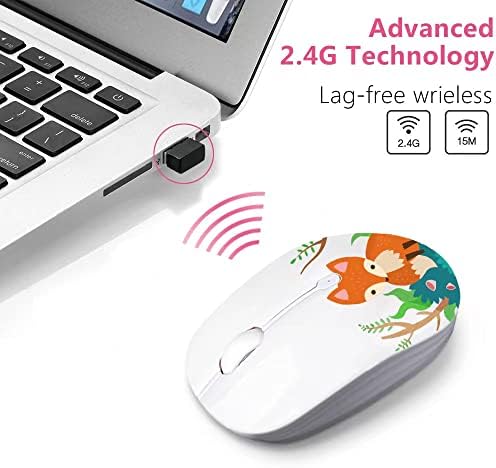 Ultra-Quiet Wireless Mouse with Nano Receiver – Perfect for PC, Laptop & Mac Book | Portable Optical Mice for Effortless Navigation | Ergonomic Design for Comfort & Productivity | Ideal for Mobile Professionals & Students