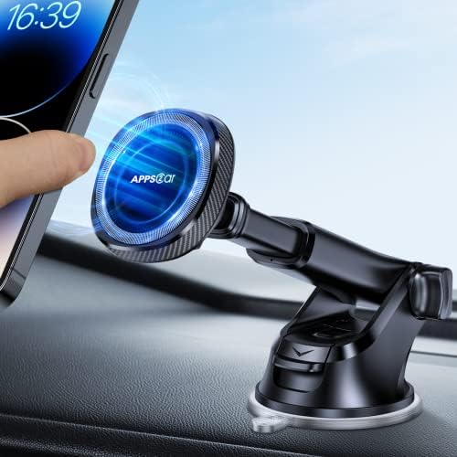 Experience Unmatched Stability with APPS2 Mag Safe Car Mount for i Phone – Premium Magnetic Dashboard & Windshield Holder Featuring 17 Powerful Magnets for i Phone 15, 14, 13, 12 Pro, Plus, Max & Mini – Quick Tool-Free Installation & Chic Green Design for Ultimate Driving Safety and Convenience Elevate your driving experience with the APPS2 Mag Safe Car Mount, ingeniously engineered to securely cradle your i Phone during navigation. This versatile magnetic holder can be effortlessly affixed to your dashboard or windshield, providing instant access to your device while minimizing distractions. Equipped with 17 robust magnets, this mount guarantees steadfast stability, preventing your i Phone from slipping even on the roughest terrains. Tailored for compatibility with the latest i Phone models, its user-friendly installation requires no tools, allowing you to set it up in mere seconds. Its sophisticated green design not only enhances your vehicle’s interior but also promotes safer driving habits by ensuring your phone is always within reach for hands-free navigation and calls. Constructed from high-quality materials, the APPS2 Car Mag Safe Mount promises durability and easy maintenance, making it the ideal blend of style and functionality for modern drivers.