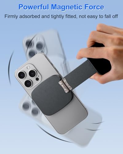 Dual Magnetic Phone Stand for Desk,Adjustable Aluminium Phone Holder for MagSafe,Foldable and Portable Cell Phone Mount for Gym and Travel,Compatible with iPhone 16/15/14/13/12 (Grey) – Enhanced Compatibility and Speed