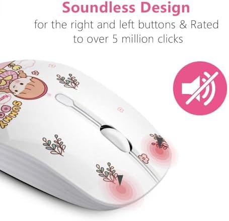 Ultra-Quiet Wireless Mouse with Nano Receiver – Perfect for PC, Laptop & Mac Book | Portable Optical Mice for Effortless Navigation | Ergonomic Design for Comfort & Productivity | Ideal for Mobile Professionals & Students