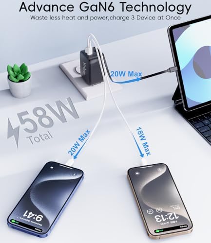 40 W Retractable Dual USB Fast Charger Hub: 3-in-1 Compact Charging Solution for i Phone 16/15, Galaxy S23/S22, LG & Pixel – Travel-Ready Power Adapter with Quick Charge Functionality and Universal Device Compatibility