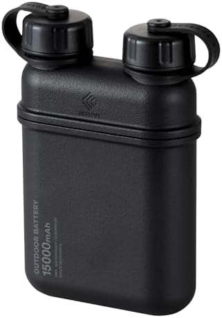 ELECOM NESTOUT 15000 m Ah Rugged Power Bank – Waterproof IP67 Outdoor Charger with 32 W USB-C Fast Charging PD, Durable Shockproof Design for Hiking, Camping, and Travel – Universal Compatibility for i Phone, Tablets, and More