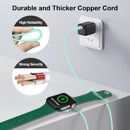 Revolutionary USB-C Magnetic Charging Cable for Apple Watch – High-Speed 6.6 FT Charging Solution Compatible with All Series Models Including Ultra2/Ultra/8/7/6/SE/SE2/5/4/3/2 – Elegant Black Design Ideal for Home and Office Use – Durable Smartwatch Charger for Optimal Performance and Convenience