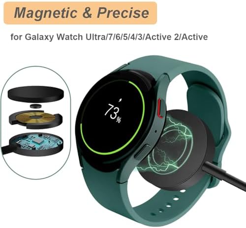 Fast Charging USB-C Charger for Samsung Galaxy Watch 7/6/5/Ultra – 3.3 ft Durable Cable for Optimal Performance and Enhanced Usability
