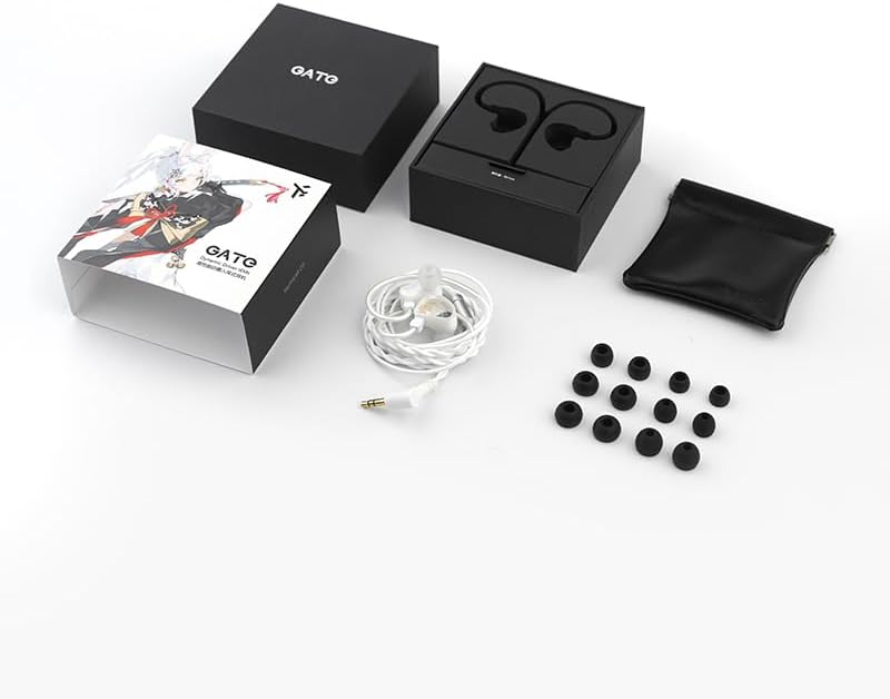 GATE Dynamic Driver In-Ear Headphones: Premium Black Earbuds with Interchangeable 3.5 mm Cable and Built-In Microphone – Unmatched Sound Quality and Comfort for Music, Gaming, and Calls, Ideal for Audiophiles and Everyday Use