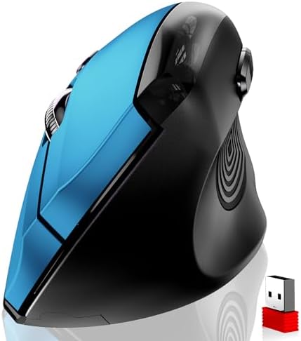 Elevate Your Comfort and Style with the memzuoix Purple Ergonomic Wireless Mouse – Right-Handed Vertical Design for Natural Wrist Posture, Adjustable DPI of 800/1200/1600, Perfect for PCs, Laptops, and Desktops – Experience Lag-Free 2.4 G Connectivity and Enhanced Productivity!