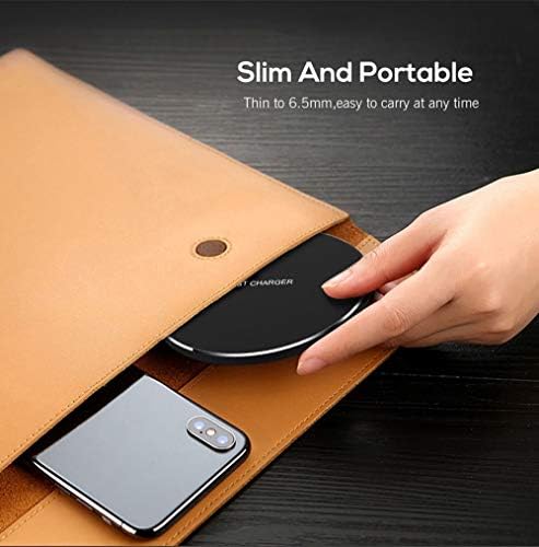 FDGAO Ultra-Compact 20 W Max Fast Wireless Charger – Effortless Qi Charging Pad for i Phone 16/15/14/13/12/SE/11/XS Max/XR, Samsung Galaxy S25/S24/Note, Air Pods, Pixel & LG G8 – Streamlined Charging Solution with Advanced Safety Features for Home or Office Use
