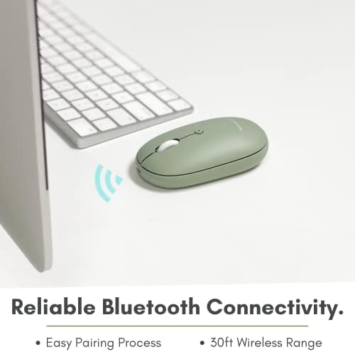 Sleek Macally Wireless Bluetooth Mouse – Rechargeable, Ergonomic Design for Mac & PC – Ultra-Quiet Clicks Perfect for Home, Office & Travel – Enhanced Compatibility with Mac Book Air/Pro, i Mac & Windows Laptops – Experience Comfort & Efficiency in Every Click